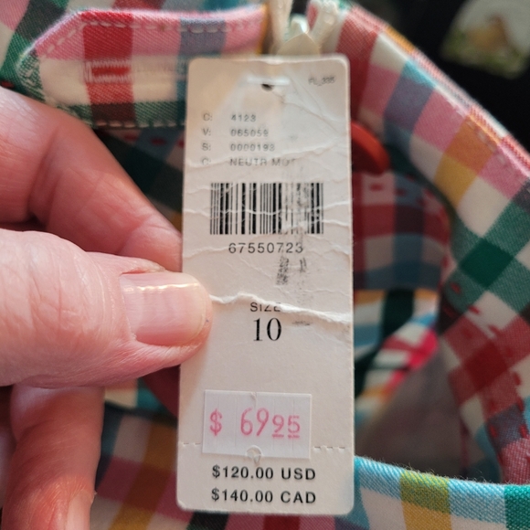 NWT Maeve Anthropologie Grace Gingham Capri Pants - 10.    Y77 - Picture 11 of 13